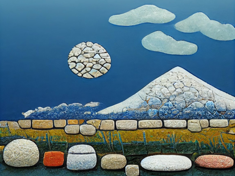 Mount Fuji -- Construction from Found Objects